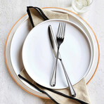 Elite Glass Charger Plate 13"D (Gold Rim)