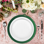 Sunray Glass Charger Plate 14"D (Black)