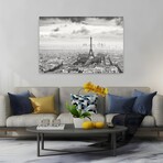La Tour Eiffel et La Defense by Wilco Dragt (16"H x 24"W x 1.5"D)