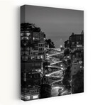 Lombard Street BW by Bruce Getty (16"H x 24"W x 1.5"D)