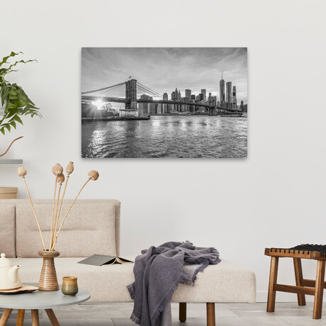 Brooklyn Bridge No. 3 B/W by Murray Bolesta (16"H x 24"W x 1.5"D)