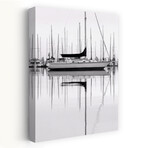 Monochrome Harbor by Nicholas Bell (16"H x 24"W x 1.5"D)