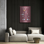 Norepinephrine Molecule 2 by Luxe Metal (16"H x 12"W x 0.13"D)