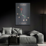Alcohol Molecule by Luxe Metal (16"H x 12"W x 0.13"D)