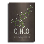 Molecule Thc by Typelike V.3 (24"H x 16"W x 0.13"D)