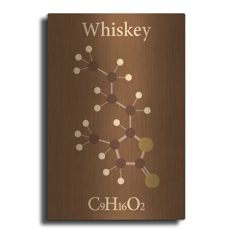 Whiskey Molecule by Luxe Metal (16"H x 12"W x 0.13"D)