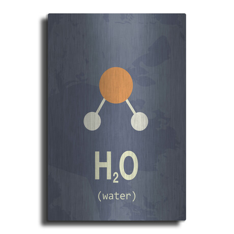 Molecule Water by Typelike (24"H x 16"W x 0.13"D)