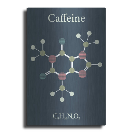 Caffeine Molecule by Luxe Metal (16"H x 12"W x 0.13"D)