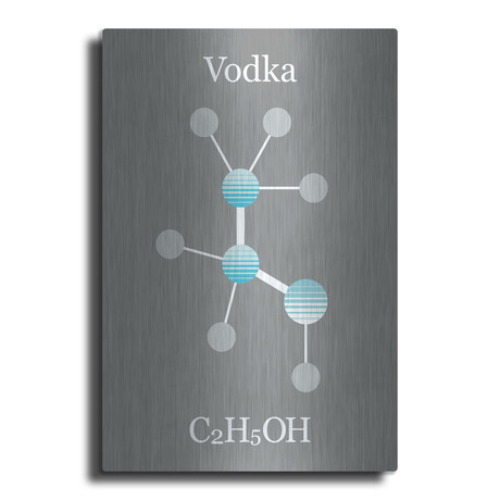 Vodka Molecule by Luxe Metal (16"H x 12"W x 0.13"D)