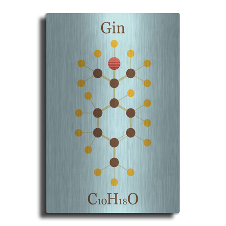 Gin Molecule by Luxe Metal (16"H x 12"W x 0.13"D)