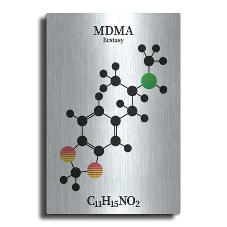 Mdma Molecule by Luxe Metal (16"H x 12"W x 0.13"D)