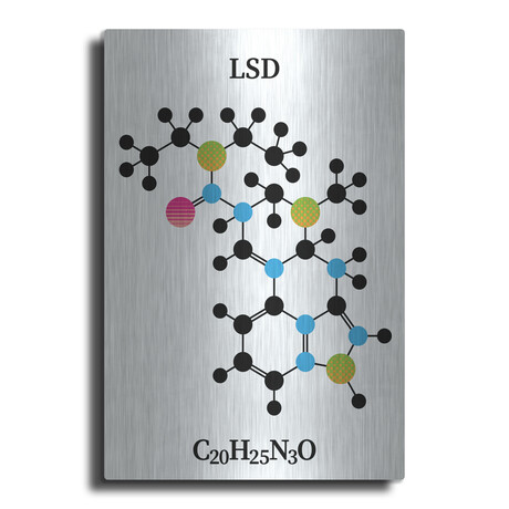 LSD Molecule by Luxe Metal (16"H x 12"W x 0.13"D)