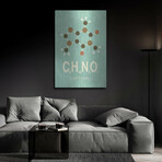 Molecule Caffeine by Typelike (16"H x 12"W x 0.13"D)