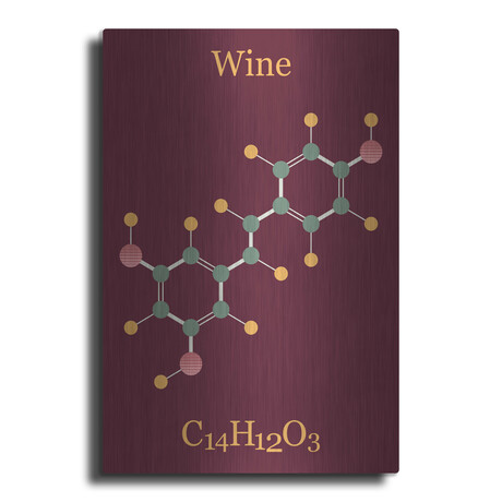 Wine Molecule by Luxe Metal (16"H x 12"W x 0.13"D)