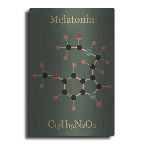 Melatonin Molecule III by Luxe Metal (16"H x 12"W x 0.13"D)