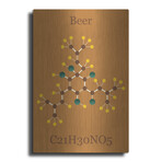 Beer Molecule I by Luxe Metal (16"H x 12"W x 0.13"D)