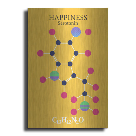 Serotonin Molecule 2 by Luxe Metal (16"H x 12"W x 0.13"D)