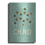 Molecule Caffeine by Typelike (16"H x 12"W x 0.13"D)