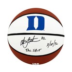 Christian Laettner // Duke Blue Devils // Signed Brands White Basketball