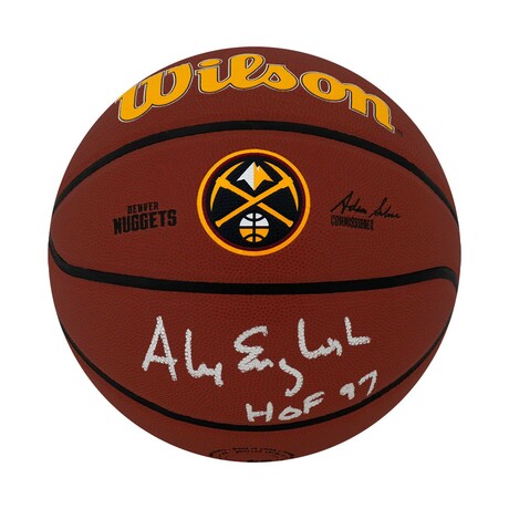Alex English // Denver Nuggets // Signed Wilson Alliance Basketball