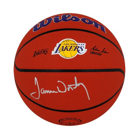 James Worthy // Los Angeles Lakers // Signed Wilson Basketball