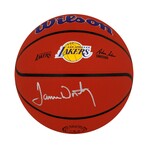 James Worthy // Los Angeles Lakers // Signed Wilson Basketball