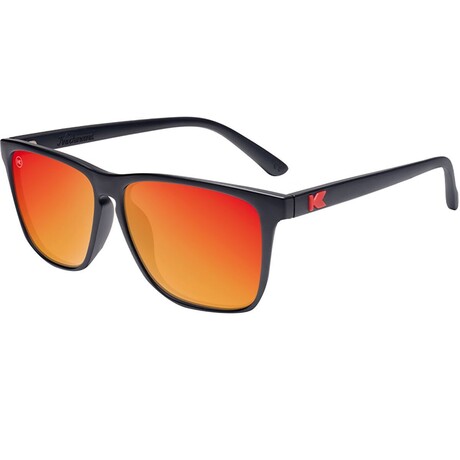 Knockaround // Unisex // Fast Lanes Polarized Sunglasses // Matte Black + Red Sunset