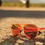 Goodr // Unisex // Mach Gs Polarized Sunglasses // Captain Blunt's Red-Eye