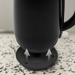 Elite Gourmet 1.8L Cool-Touch dbl-wall insulated Electric Kettle with Stainless Steel Interior, Black