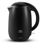 Elite Gourmet 1.8L Cool-Touch dbl-wall insulated Electric Kettle with Stainless Steel Interior, Black