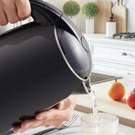 Elite Gourmet 1.8L Cool-Touch dbl-wall insulated Electric Kettle with Stainless Steel Interior, Black