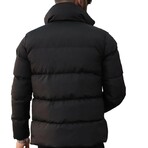 Turtleneck Puffer Jacket // Black (S)