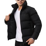 Turtleneck Puffer Jacket // Black (S)