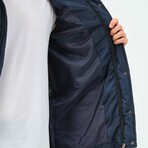 Hooded Puffer Jacket // Dark Blue (M)