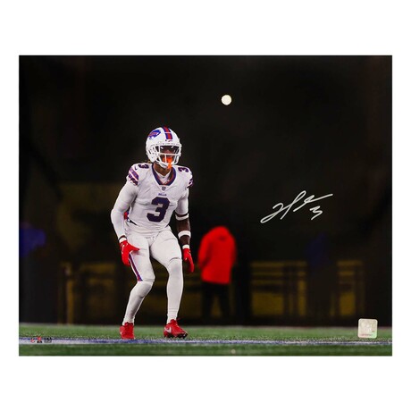 Damar Hamlin // Buffalo Bills // Signed White Jersey Action Photo