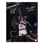 Elvin Hayes // Washington Bullets // Signed White Jersey Action Photo