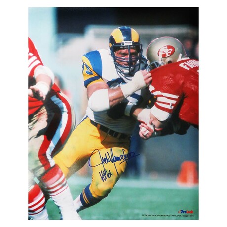 Jack Youngblood // Los Angeles Rams // Signed vs 49ers Action Photo