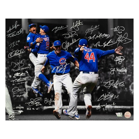 2016 CHI Cubs // Signed 2016 World Series Infielders Celebration (25 Sigs.)