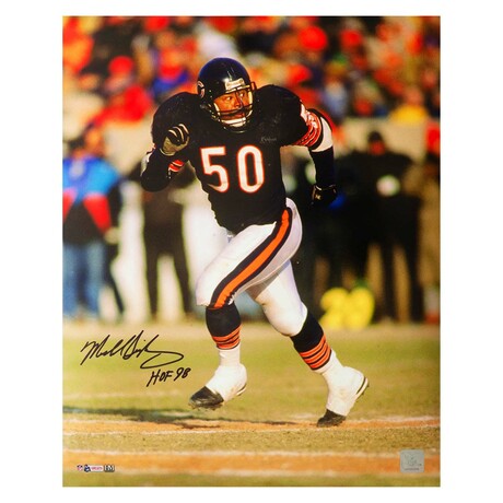 Mike Singletary // Chicago Bears // Signed Navy Jersey Action Photo