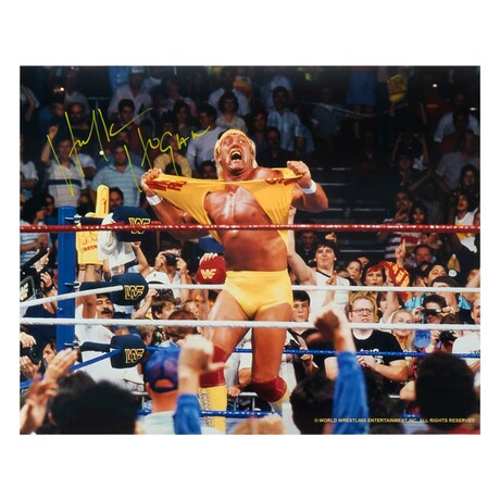 Hulk Hogan // Signed WWE Hulkamania Wrestling Photo