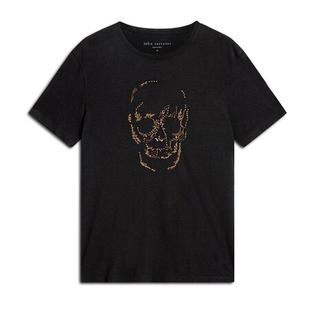Ss Crew Tee - Embellished Skull // Black (XS)