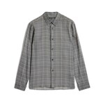 Over Shirt With Straight Bottom Hem & Horn Buttons // Shadow Grey (XS)