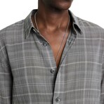 Over Shirt With Straight Bottom Hem & Horn Buttons // Shadow Grey (XS)