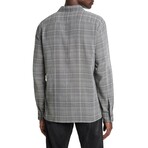 Over Shirt With Straight Bottom Hem & Horn Buttons // Shadow Grey (XS)