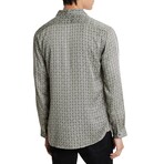 Rodney Long Sleeve Shirt In Foulard Print // Snow Heather (XS)