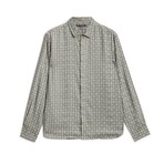 Rodney Long Sleeve Shirt In Foulard Print // Snow Heather (XS)