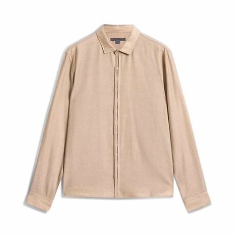 Concealed Button Pleated Placket Shirts // Turmeric (S)