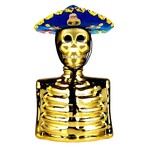 Skelly Gold Edition Anejo Tequila // Mariachi Hat // 750 ml