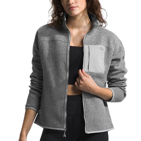 The North Face // Women's // Front Range Fleece Jacket // TNF Medium Grey Heather (L)