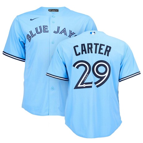 Joe Carter // Signed Toronto Baseball Sky Blue Nike Baseball Jersey
